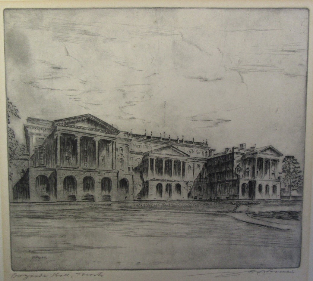STERNER, Malte [1903-1952]. Osgoode Hall, Toronto. etching
